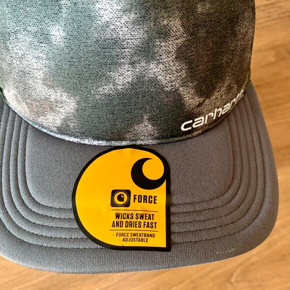 Carhartt Force Camo Hat Cap Trucker Mesh Snap Back Graphic Hunting Outdoors - Picture 4 of 8